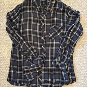 Rails Navy Plaid Long Sleeve Soft Flannel Shirt